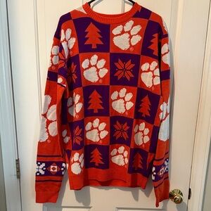 Orange and Purple Patterned Men's Sweater
